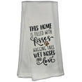 thumbnail image 4 of 5 Pcs 100% Cotton Love My Dog Design White Funny Quote Herringbone Pattern Flour Sack Kitchen Towels Dish Towels/Dishcloths for Wedding, Baby Shower, Housewarming Gifts Size: 16 x 28 Inch., 4 of 8