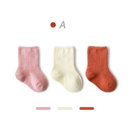 

IMMEKEY Baby and toddler ankle and crew socks a set of 3 pairs size 0M-5T