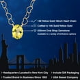 thumbnail image 2 of Gem Stone King 14K Yellow Gold Canary Mystic Topaz Pendant Necklace for Women | 1.56 Cttw | Gemstone November Birthstone | Oval 8X6MM | With 18 inch Chain, 2 of 6