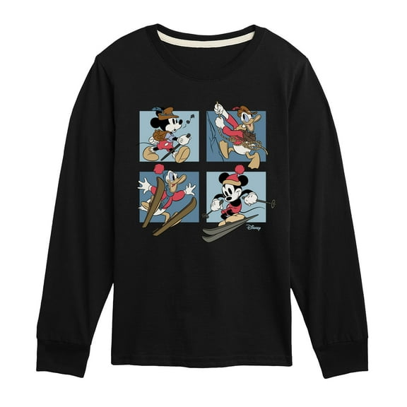 Disney Standard - Mickey And Donald Alpine - Toddler & Youth Long Sleeve Graphic T-Shirt