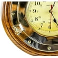 thumbnail image 3 of Nagina International Solid Brass Nautical Porthole Time's Wall Clock On Exclusive Selected Rosewood Base | Premier Elite Wall Decor Gifts & Accessories (14 Inches), 3 of 5