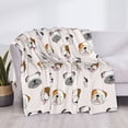 thumbnail image 3 of Fotbe Bulldog Face Manta de Franela con Estampado, Manta Ultrasuave para Cama, Sofá, Auto, Hipoalergénica y Antibolitas-60"x50", 3 of 6