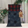 thumbnail image 6 of Color Matching Linen Bundle Mouth Gift Bag Can Be Used For Daily Small Items Argyle Plaid Darkslateblue_1 Small, 6 of 8
