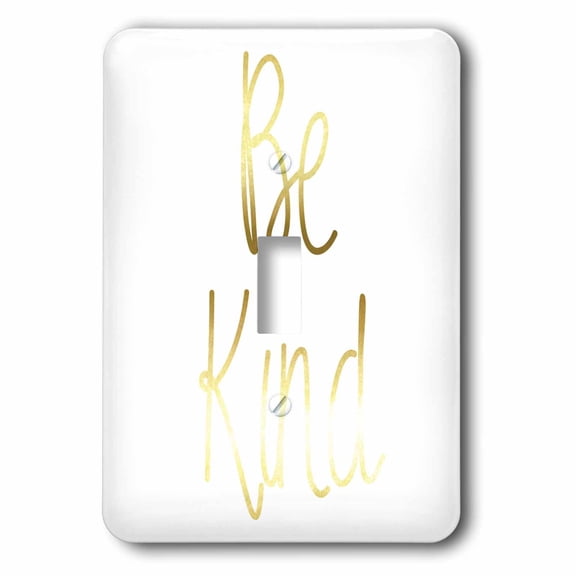 3dRose, Chic Gold Inspirational Be Kind, single toggle switch