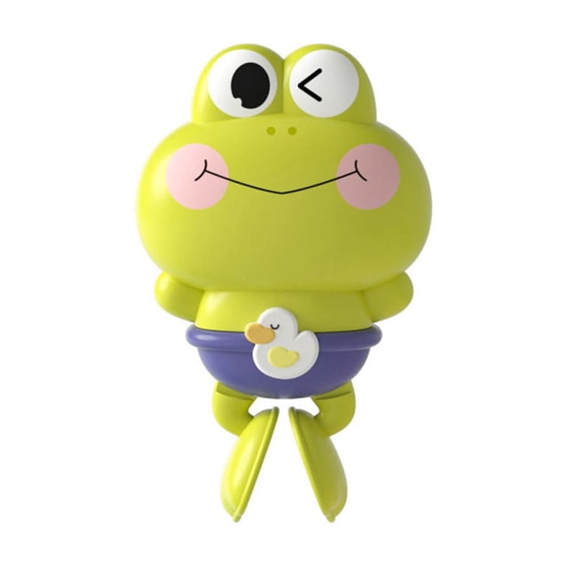 A Kids Water Play Wind-Up Frog Toy For Bath Time Swimming Pool Fun Bathing Swimming Turtle Design 1-Piece Weight 0.121 Pounds