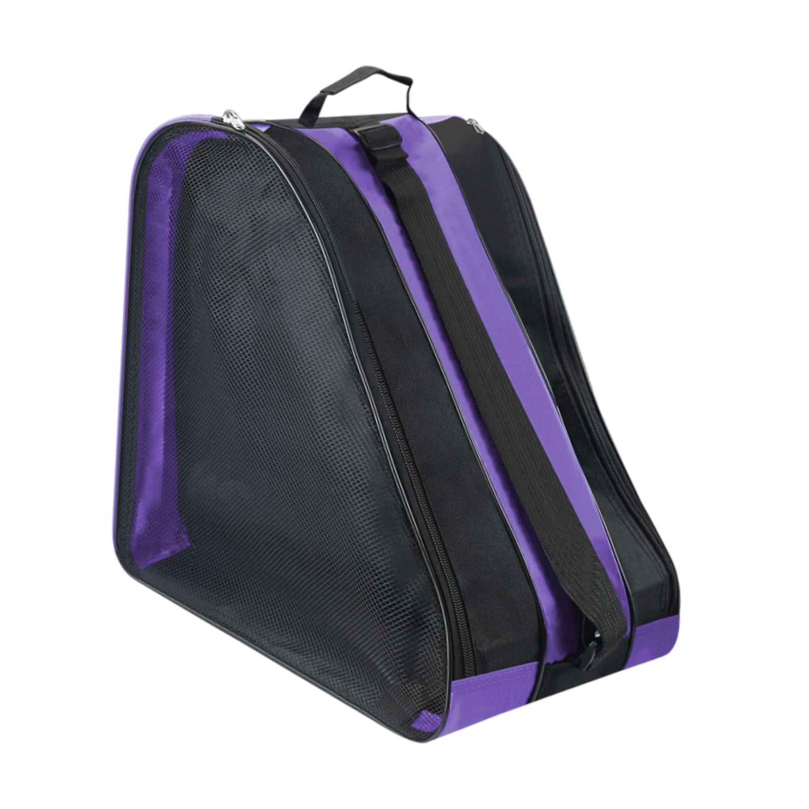 harayaa Roller Skate Bag Ice Skate Bag Load Bearing for Girls Boys Skating Shoes Storage Purple