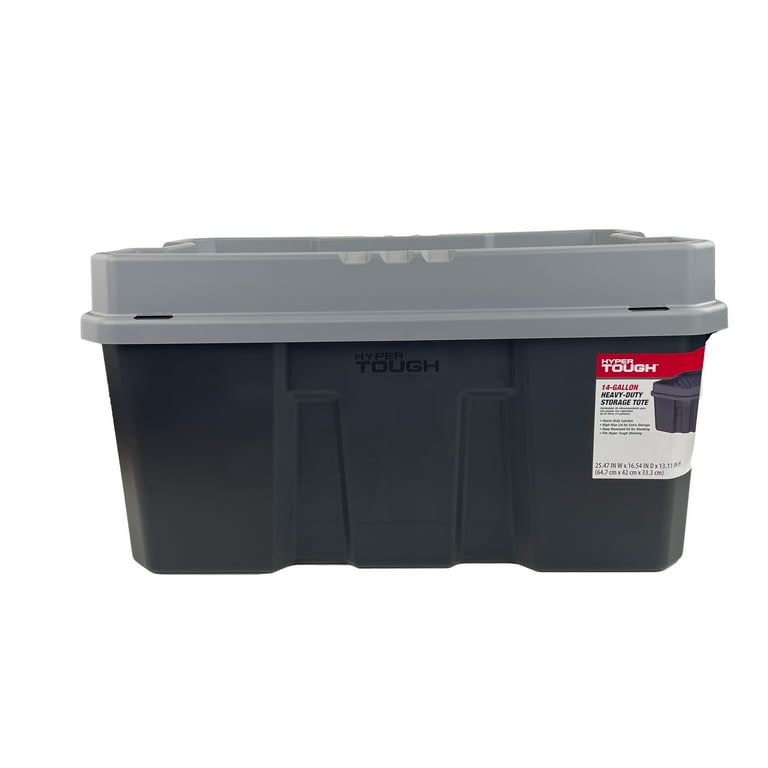 Hyper Tough 27 Gallon Snap Lid Plastic Storage Bin Container