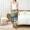 thumbnail image 4 of Pofeuu Coastal Style Garden Villa Print Women's Fashion Pajama Pants with Pockets Comfy Drawstring Sleep Lounge Bottoms-X-Large, 4 of 6