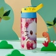 thumbnail image 4 of Hello Kitty Bottles with Pop-Open, 350 Ml Water Cup for Boys Girls Kids, Reusable Leakproof Tumbler, 304 Stainless Steel, Keeps Drinks Cold, 4 of 8