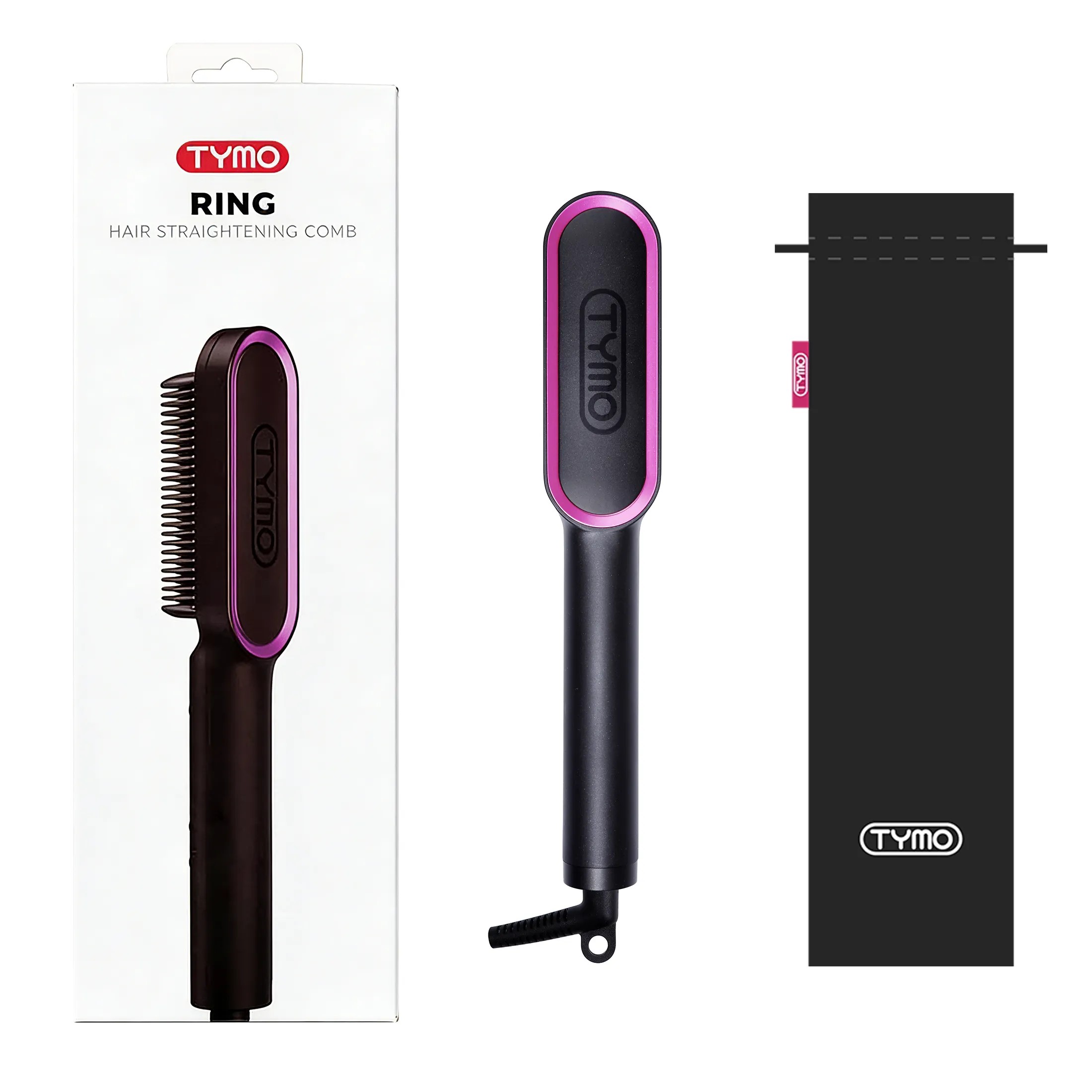 Tymo Ring Hair Straightener Brush with Travel Bag photo 2