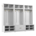 thumbnail image 1 of Hampton Heights Ensemble de Rangement d'Entrée Complet en Blanc - Bois Manufacturé, 1 of 6