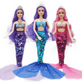thumbnail image 3 of A-Waroom 12" Mermaids Doll with Bling Bling Sequin Fshtail Dress 12" Doll for Girls Christmas Birthday Gift, 3 of 5