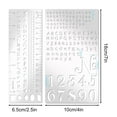 thumbnail image 5 of Sylvtty 4Pcs Metal Planner Stencil Set Rustproof Engraving Stencils for Journaling Scrapbooks Rulers Numbers Letters Decorative Shapes Templates for Beginners, 5 of 7
