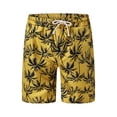 thumbnail image 3 of Apparel Men's Summer Casual Short Pant Casual Hawaiian Style Printed Short Red White And Blue Board Shorts Men Yellow 3X-Large, 3 of 5