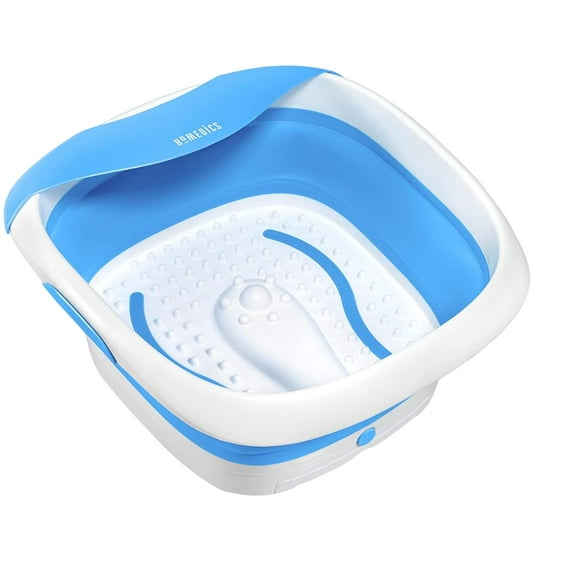 Homedics Compact Pro Spa Collapsible Footbath with Heat | Vibration Massage, ACU-Node Surface, Heat Maintenance | Improves Circulation, Soothe Tired Muscles, Collapsible