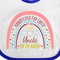 thumbnail image 4 of Inktastic Handpicked for Earth by My Uncle in Heaven Rainbow Boys or Girls Baby Bib, 4 of 4