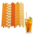 thumbnail image 5 of 100Pcs Biodegradable Paper Straws Colorful Striped Print Food-Grade Safe Drinking Straws Party Supplies, 5 of 8