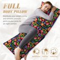 thumbnail image 7 of Vsdgher Colorful Floral Embroidery Mexican Body Pillow Cover, Pillowcases with Hidden Zipper Breathable Long Pillow Case (Pillows are not included,20x54 inch), 7 of 7