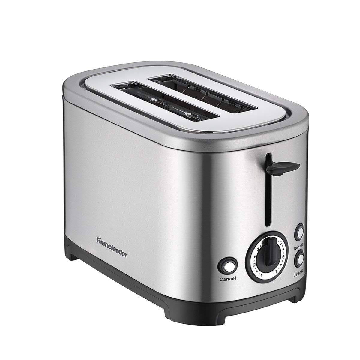 "Happyline" Toaster with 2 Slices of Bread Stainless Steel DoubleSlot