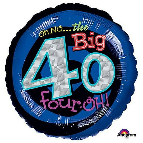 LOONBALLOON Birthday-over-the-hill Balloons, 18″ OH NO! IT'S MY BIRTHDAY 40