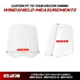 thumbnail image 2 of Krator 15" Clear Replacement Motorcycle Windshield, Motorcycle Windscreen, Chip-Resistant Fairing Windshield For Krator Windshield Headlight Fairing Kit, 2 of 9
