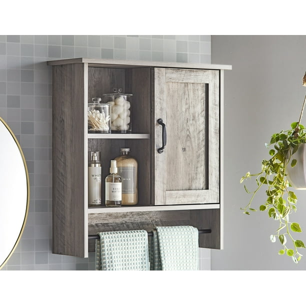 Shop White Shaker Bathroom Wall Cabinet On Sale Overstock