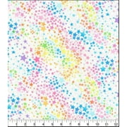 44 x 36 Easter Pastel Stars Glitter Fabric Traditions 100% Cotton