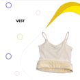 thumbnail image 4 of Guardurnaity Ropa interior de mujer sin mangas de Color sólido señora chaleco clima frío térmico básico Base calentador cuello en V Prendas para la parte del cuerpo Blanco Largo, 4 of 6
