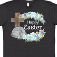 thumbnail image 4 of Inktastic Happy Easter with Cross and Flowers T-Shirt, 4 of 5