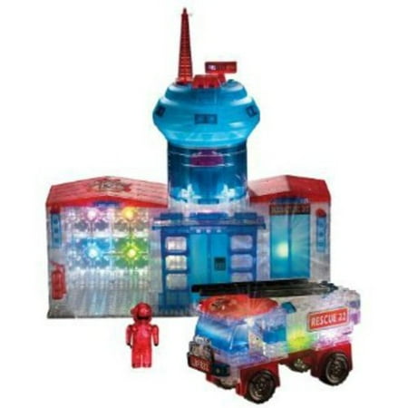 Cra-Z-Art Lite Brix Lite-Up Fire Station Building Set