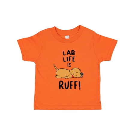 

Inktastic Lab Life is Ruff! Yellow Lab Gift Toddler Boy or Toddler Girl T-Shirt