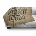 thumbnail image 3 of Live Laugh Love Soft Flannel Fleece Blanket, Black Alphabet Stamps on Aged Grungy Looking Backdrop Vintage Print, Cozy Plush for Indoor and Outdoor Use, 50" x 70", Black Pale Brown, by Ambesonne, 3 of 6