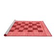 thumbnail image 2 of Ahgly Company Machine Washable Indoor Rectangle Checkered Red Modern Area Rugs, 7' x 10', 2 of 4