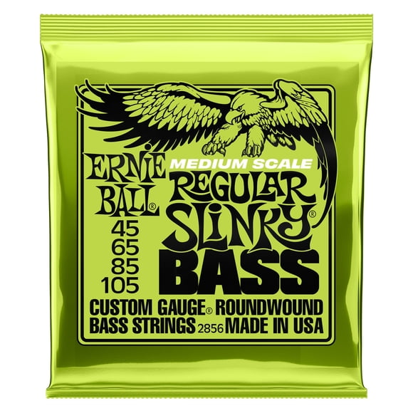 Cuerdas Ernie Ball Regular Slinky para bajo, calibre 45-105