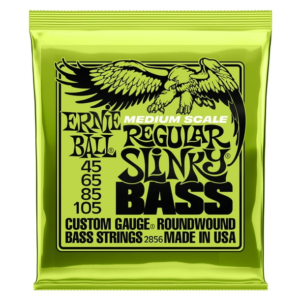 Cuerdas Ernie Ball Regular Slinky para bajo, calibre 45-105