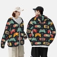 thumbnail image 5 of Picia Retro Video Game Women's Men's UPF 50+ Sun Protection Hoodie Shirt Long Sleeve SPF Fishing Outdoor UV Hiking Lightweight Shirts-X-Large, 5 of 9