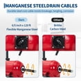thumbnail image 7 of 1.2" x 120 FT Electric Drain Cleaner Machine – 1100W, 1700 RPM Pipe Auger & Sewer Snake – Commercial & Residential Main Line Clog Remover – 6 Cutters & Gloves – Red, 7 of 7