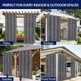 thumbnail image 5 of Easy-Going Sheer Grommet Outdoor Curtains, 54" x 84", 1 Panel, Grey, 5 of 7