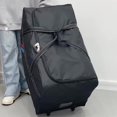 thumbnail image 4 of Bolsa de almacenamiento de ropa con asa y cremallera, gran capacidad de 47,55 galones, bolsa de mudanza de viaje para ropa, ropa de cama, tela Oxford negra, 30,71x18,9x15,75in, 4 of 5