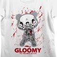 thumbnail image 2 of Gloomy Bear Skeleton Bear Crew Neck Short Sleeve Women's White T-shirt-XXL, 2 of 7