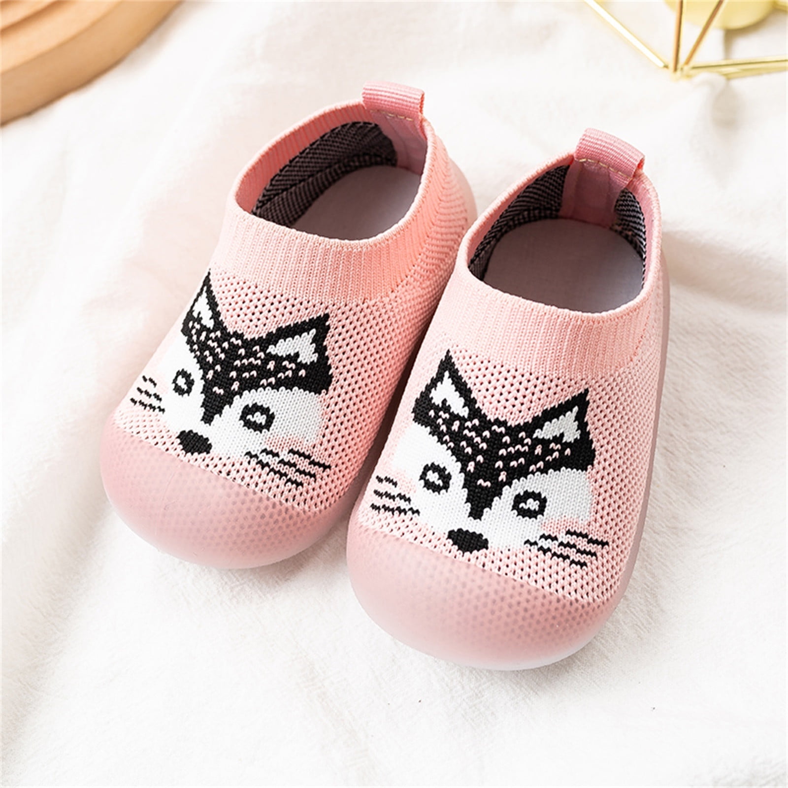 Baby / Toddler Pink Slip-on Sock Prewalker Shoes