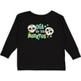 thumbnail image 3 of Inktastic Día de los Muertos happy decorative skulls Boys or Girls Long Sleeve Toddler T-Shirt, 3 of 5