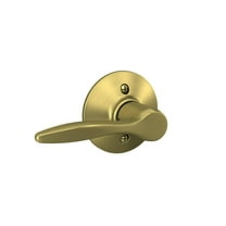 Schlage F170 DEL 608 LH Left Handed Delfayo Door Lever with Standard Trim, One-Sided Non-Turning Dummy Handle, Satin Brass