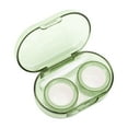 thumbnail image 2 of Unique Bargains 1 Set Contact Lens Case Simple Oval Lens Storage Case Green, 2 of 5