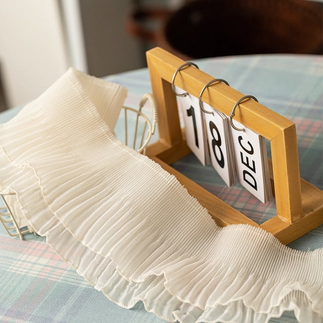 2 metros/lote de tela de encaje plisado para coser, accesorios de costura, ropa, suministros para manualidades Diy, faldas, cintas con flecos, recorte