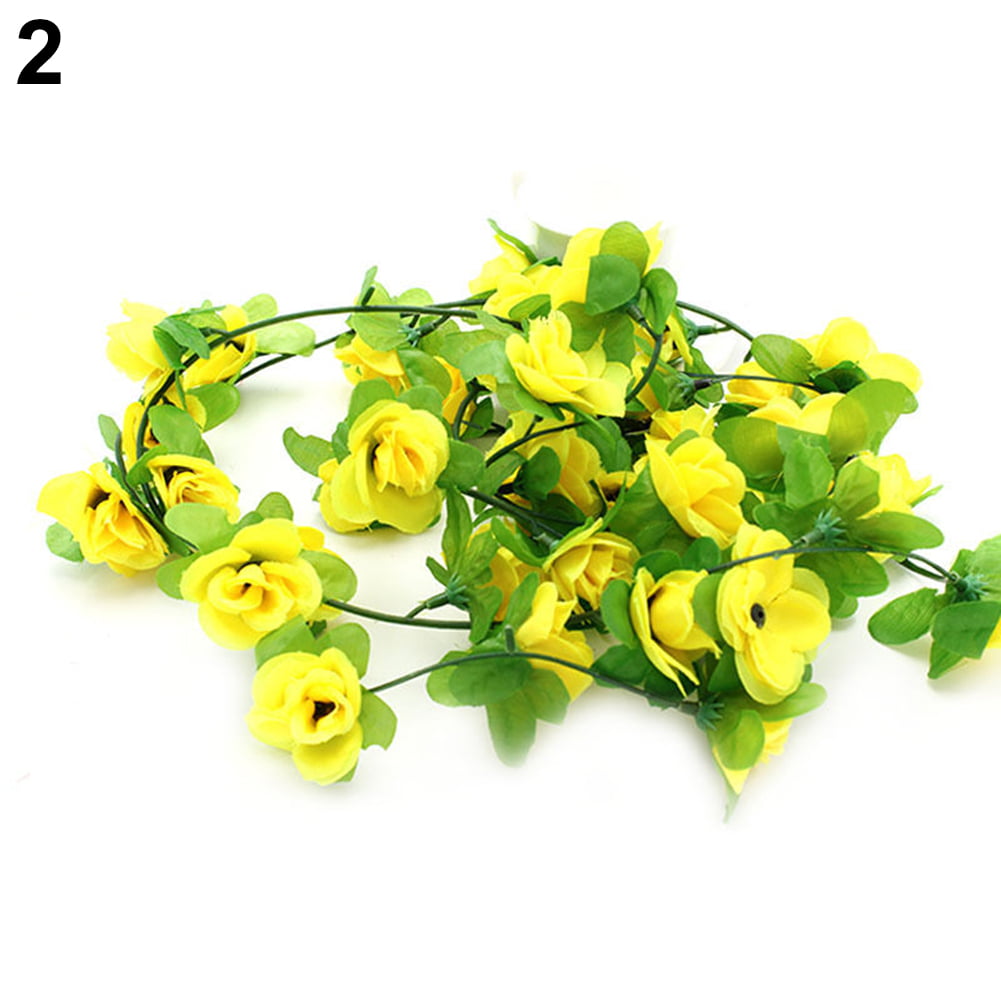 Details about   Artificial Fake Flowers Vine Hanging Garland For Garden Yard Wedding Party Decor 