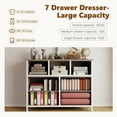thumbnail image 3 of CONCETTA 7-Drawer Fabric Dresser Storage Chest for Bedroom, Closet, Storage Furniture for Adults, Oak, 3 of 7