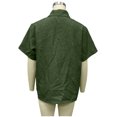 thumbnail image 4 of Dolkfu Mens Summer Shirts Button Collared Short Sleeve Green Polos Athletic Golf Business T Shirt Men,L, 4 of 5