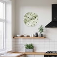 thumbnail image 4 of Silent Wall Clocks Battery Operated, Sage Green Marble Textured Round Decorative Wall Clock for Living Room Bedroom Kitchen Bathroom Classroom Decor, 14 Inch Abstract Ocean Fluid Art, 4 of 8