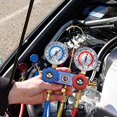 thumbnail image 2 of Mastercool (98661-PRO) Blue R134A and R-12 Dual Manifold Gauge Set with 60" Hose, 2 of 3